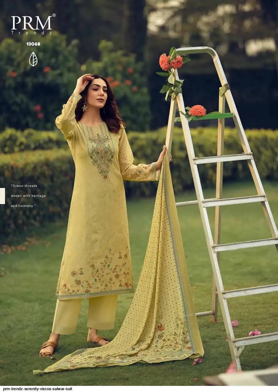 SERENITY By PRM TRENDZ 13063 To 13068 Series Stylish Beautiful Colourful PURE VISCOUS MAL CHANDERI Dresses At Wholesale Price